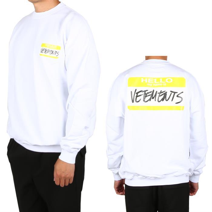 Vetements White Logo Print Sweatshirt