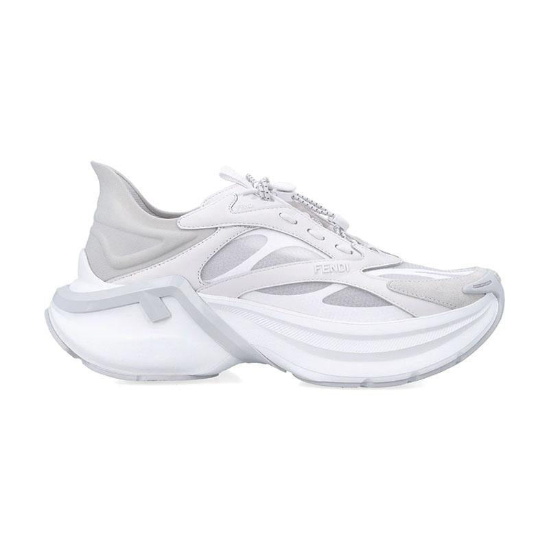 FENDI F-Light Low Top Sneakers White Beige Women
