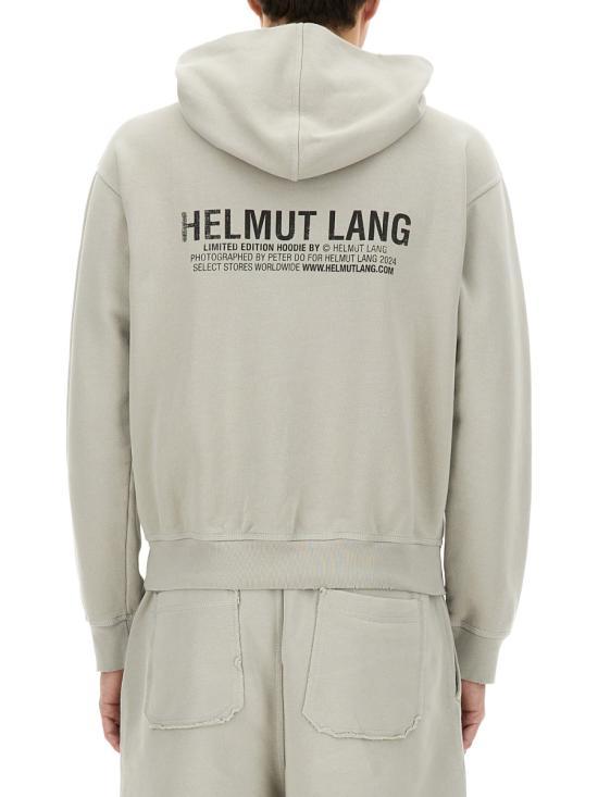 Helmut Lang Grey Logo Hoodie Sweatshirt for Women O10HM520B00