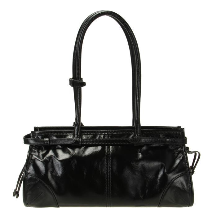 PRADA Bonnie Medium Leather Tote Bag Black