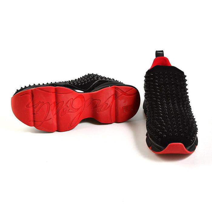 Christian Louboutin Spike Sock Sneakers Black Low-Top