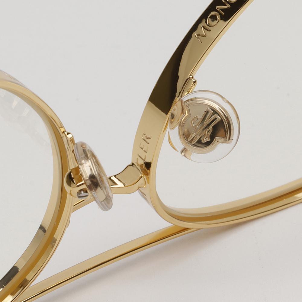 Moncler Gold Aviator Sunglasses Unisex UV Protection Clear Lenses ML0121 030