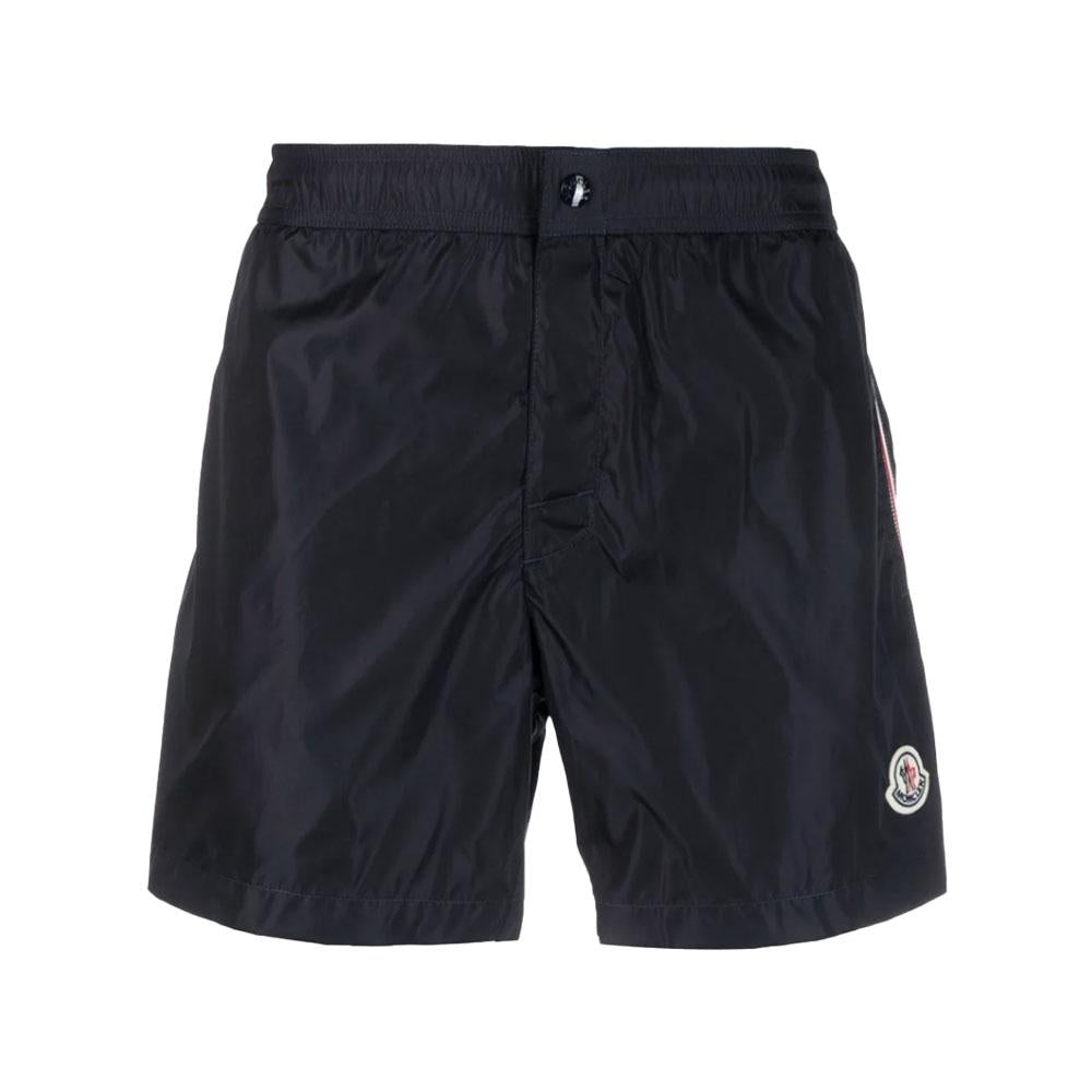 Moncler Navy Logo Patch Swim Shorts Men