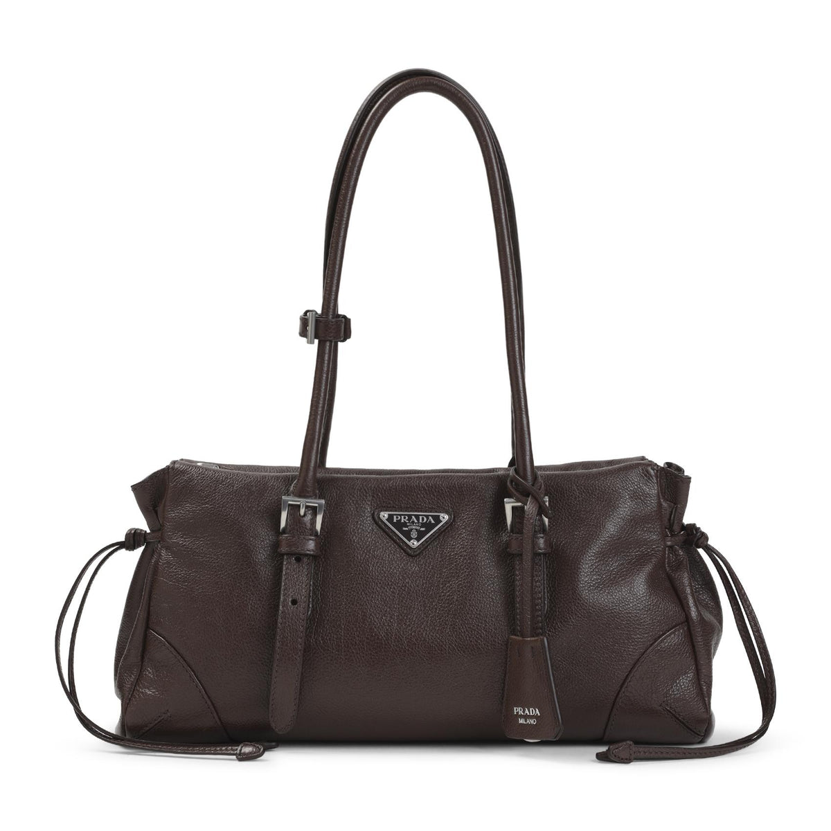 PRADA Black Leather Shoulder Bag