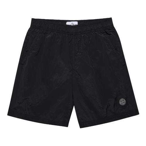 STONE ISLAND Men's Garment-Dyed Logo Shell Swim Shorts 1015B0943