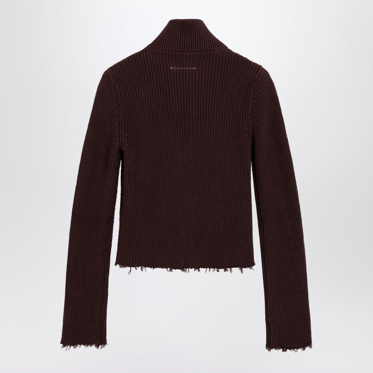 Maison Margiela Black Wool Zip-Up Knit Cardigan