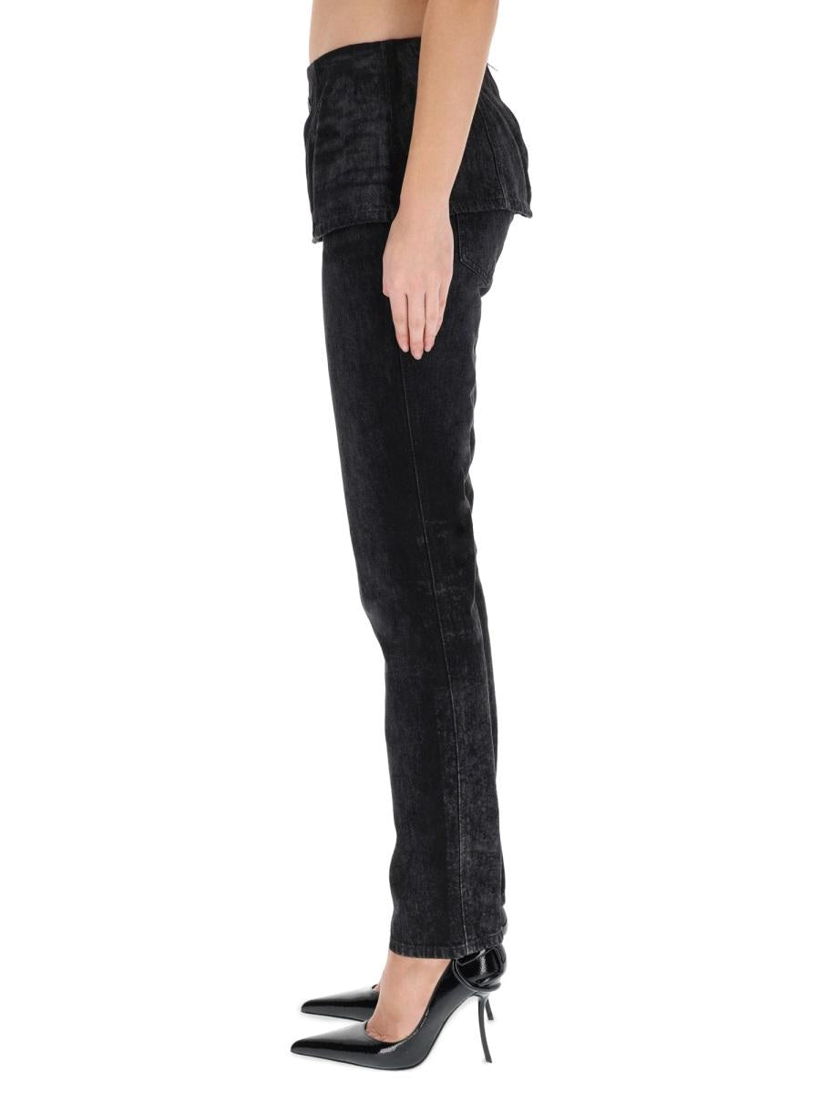 DIESEL Blue Denim Straight-Leg Jeans for Women