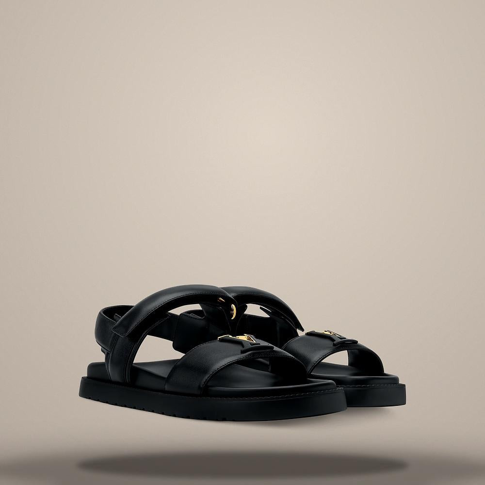 Louis Vuitton Men's Mare Black Comfort Sandals 1AK42V