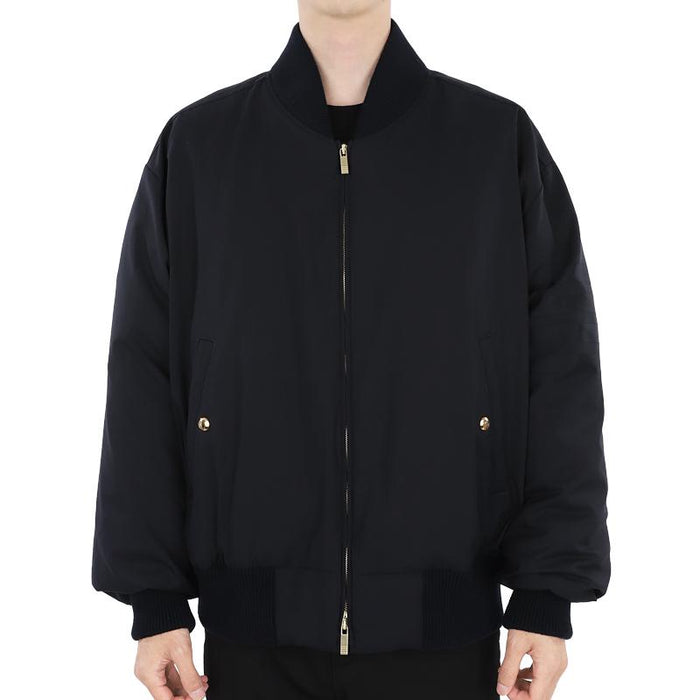 THOM BROWNE Men’s Diagonal Armband Bomber Down Jacket Navy