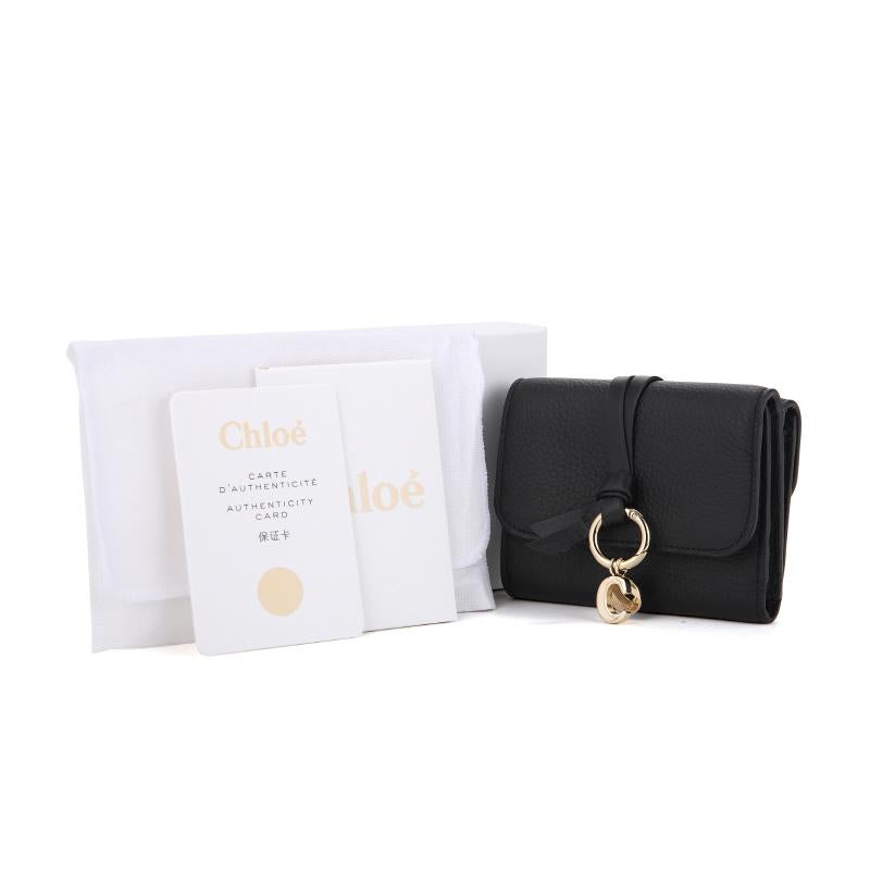 Chloe Black Leather Bifold Wallet for Women
