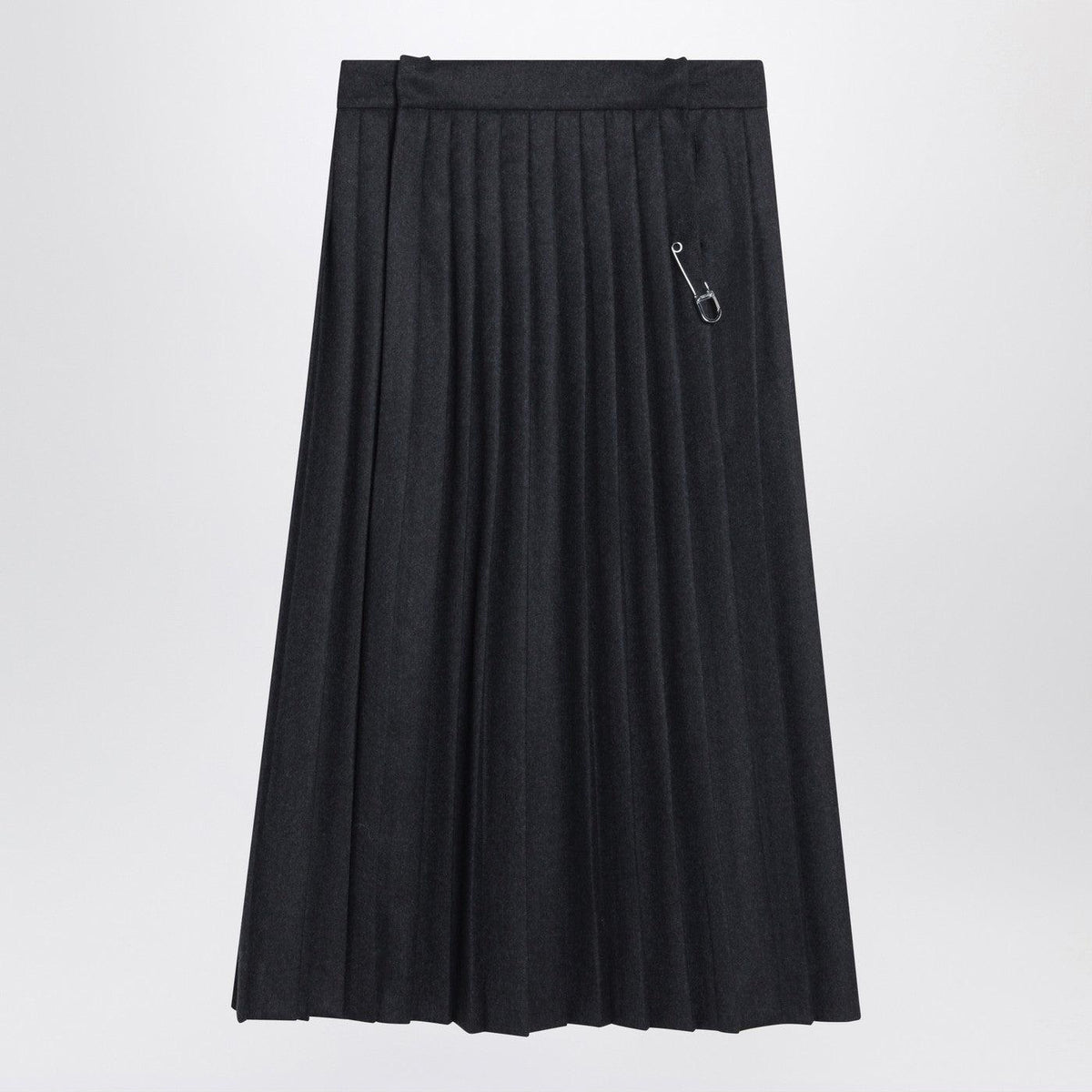 PRADA Black Wool Long Skirt