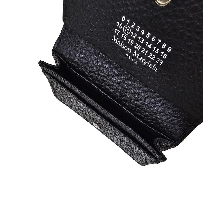 Maison Margiela Black Fold Double Card Holder Wallet