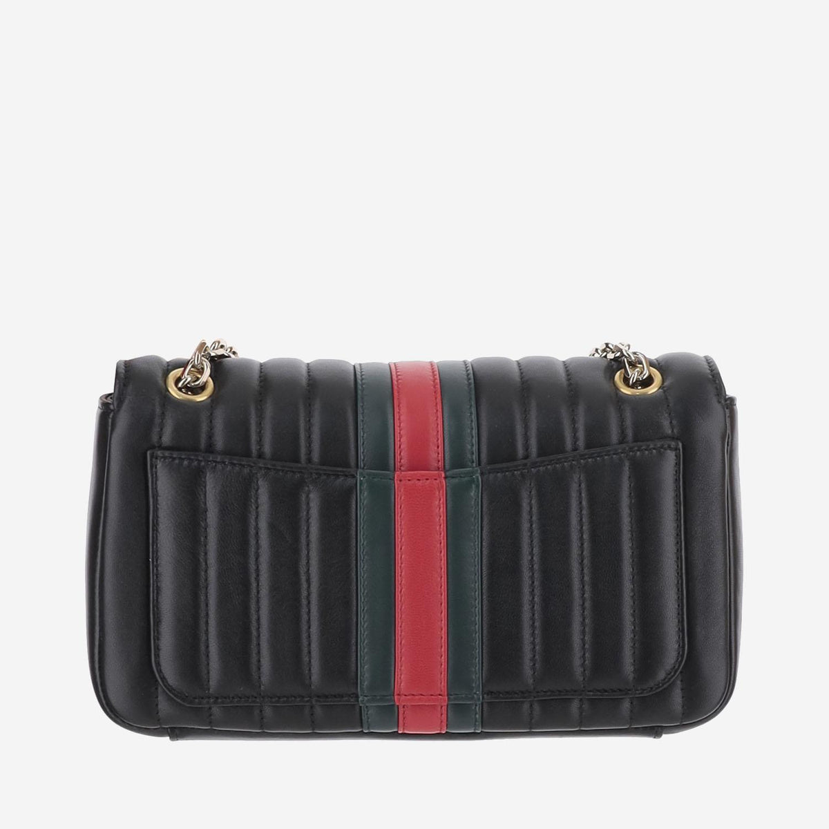 GUCCI Leather Shoulder Bag Black