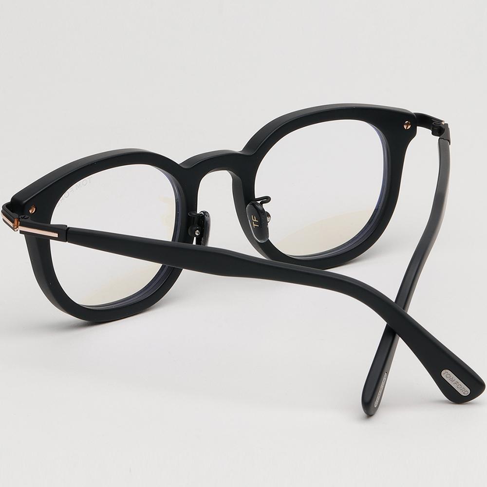 TOM FORD Matte Black Round Blue Light Blocking Eyeglasses Unisex TF6009DB 002