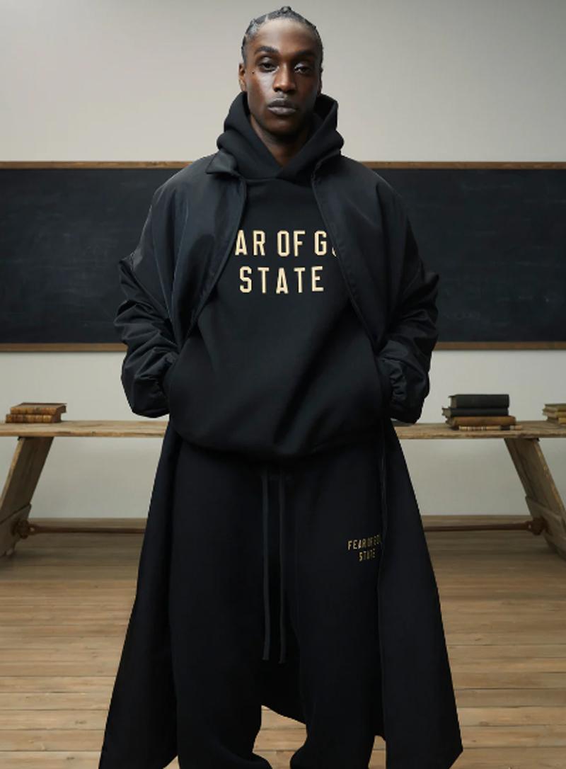 Fear of God Essentials Fleece State Hoodie Black