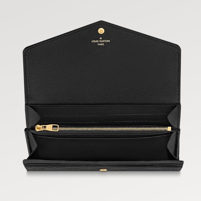 Louis Vuitton Black Sarah Wallet Long Wallet