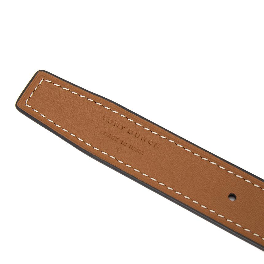 Tory Burch Miller Reversible Leather Belt Black