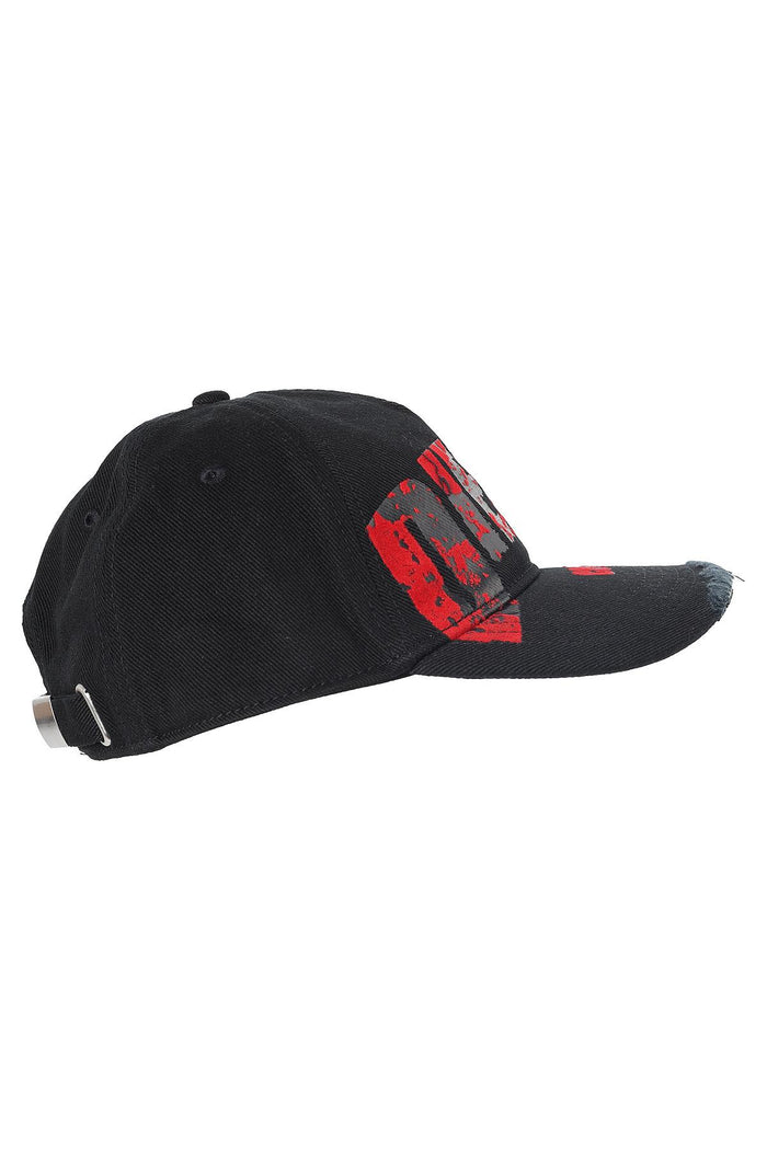 DIESEL Black Red Chase Hat Unisex Cap A174130PFAA 9XX