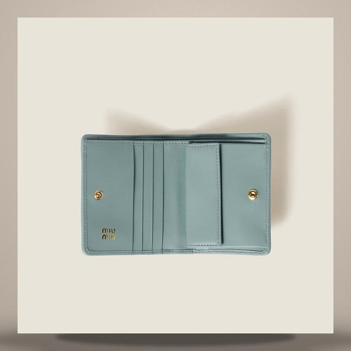 Miu Miu Matelassé Nappa Leather Bifold Card Holder Wallet