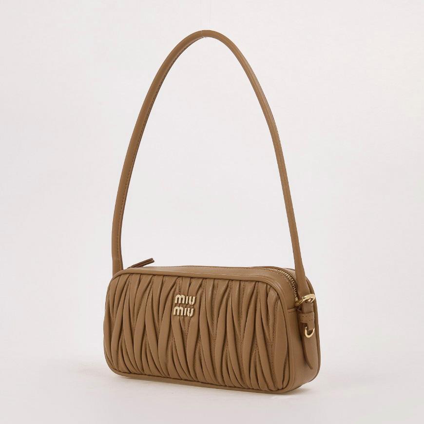 Miu Miu Matelassé Leather Pouch Shoulder Bag for Women 5NE024 AFPP F098L 1