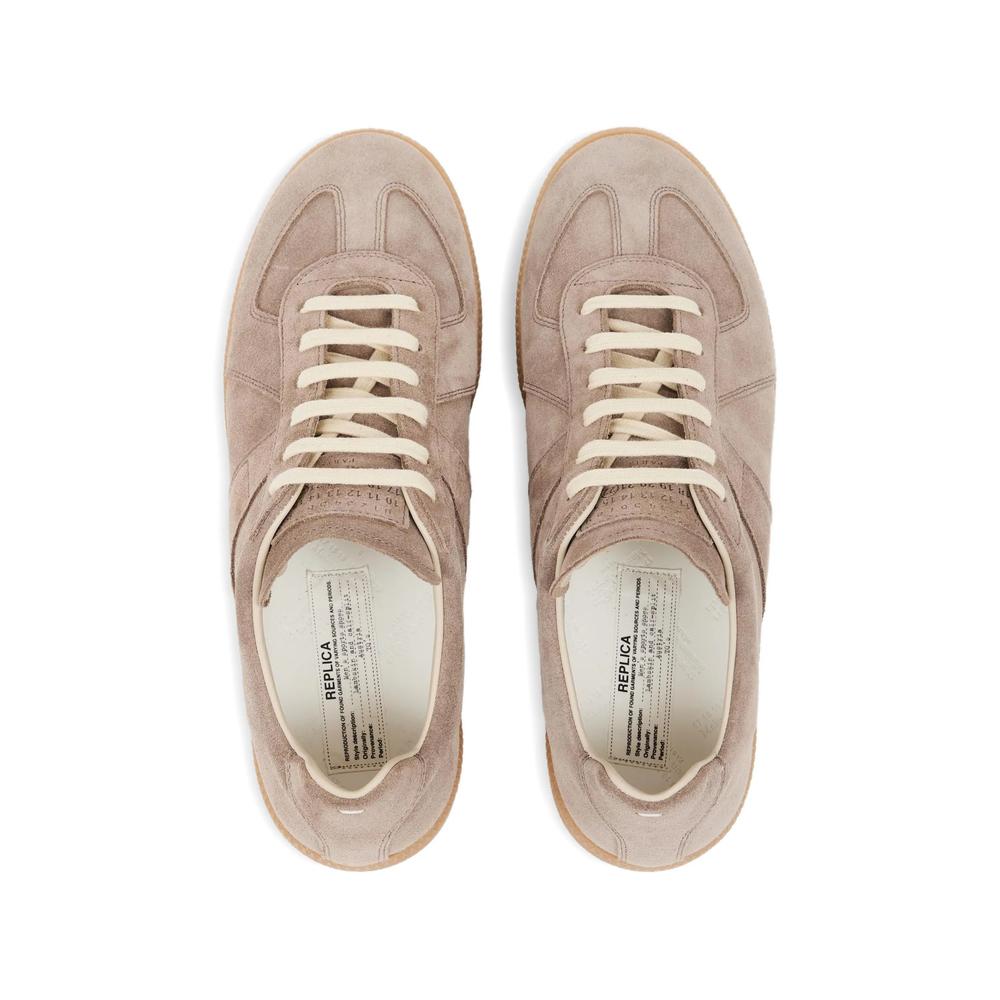 Maison Margiela White Leather Low-Top Sneakers