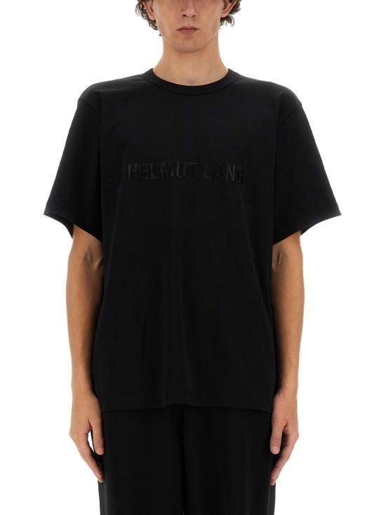 Helmut Lang Short Sleeve T-Shirt for Men O04HM599001 BLACK DOM