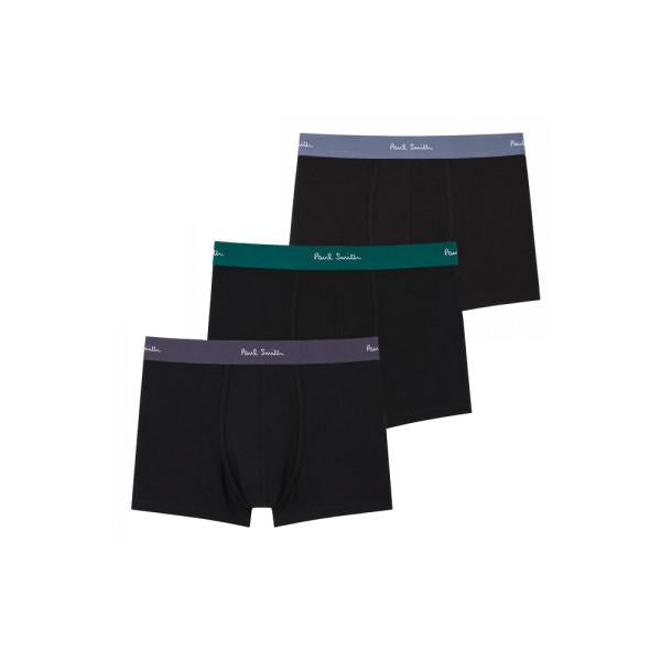 Paul Smith Logo Waistband Trunks 3-Pack Briefs Black Underwear