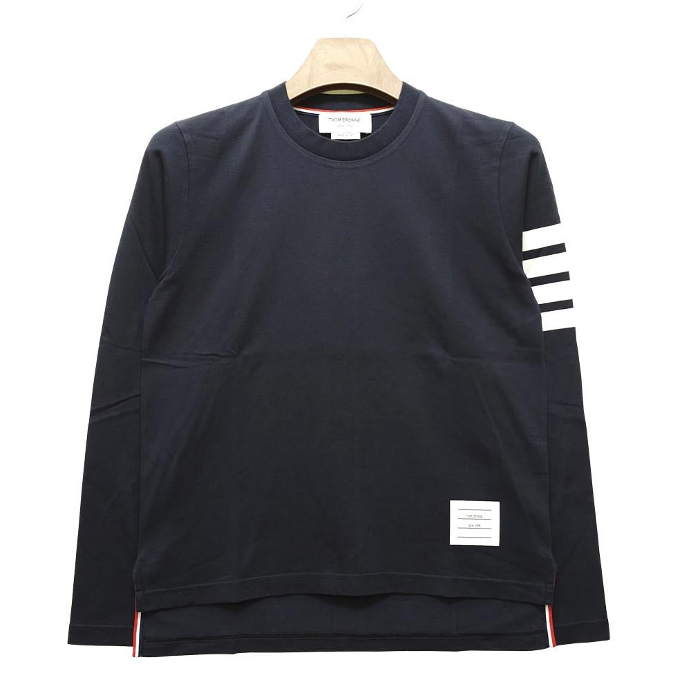 THOM BROWNE Women’s Diagonal Stripe Long Sleeve T-Shirt FJS103G 07862 415