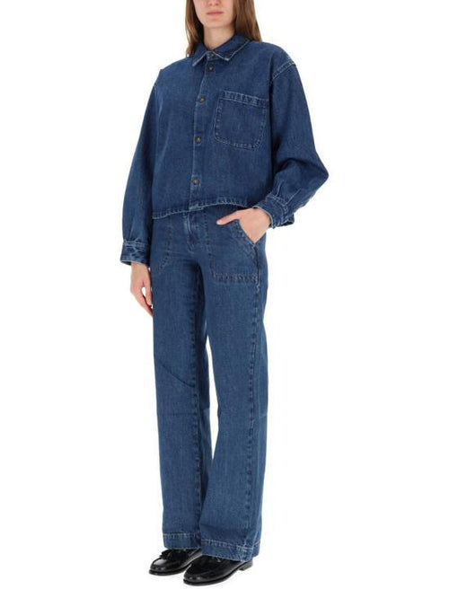 A.P.C. Blue Denim Jacket Women’s COHETF02895IAL BLU DOM