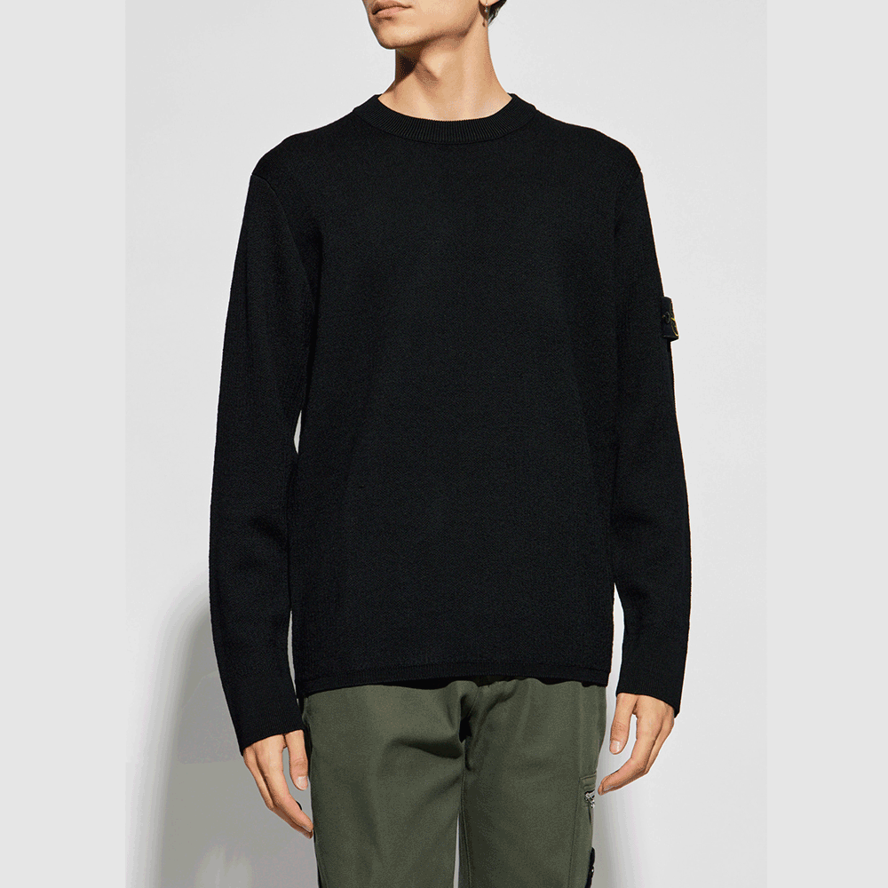 STONE ISLAND Men’s Effect Knit Crewneck Sweater 8115538A7 V0029