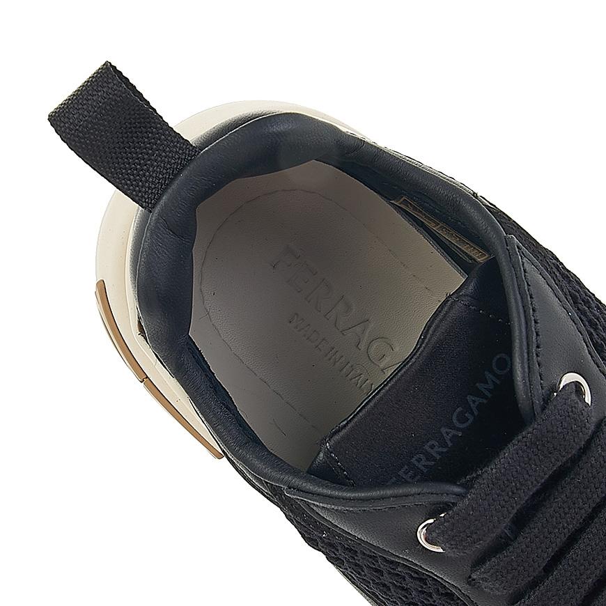 Ferragamo Women's Gancini Low Top Sneakers COSIMINA 1 NERO 0763650