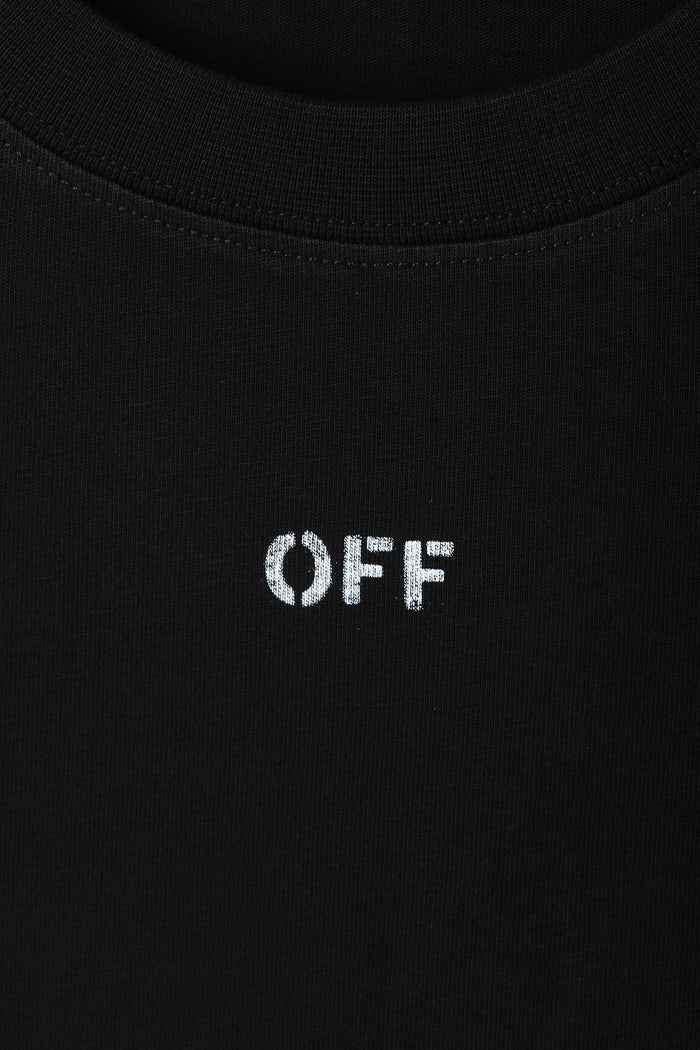 OFF WHITE Newspaper Arrow Slim Short Sleeve T-Shirt Black