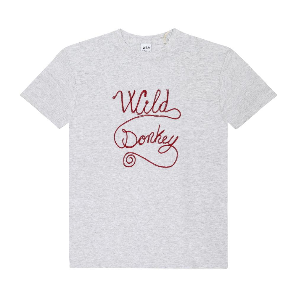 Wild Donkey Heather Grey Unisex Short Sleeve T-Shirt TCHAIN Logo