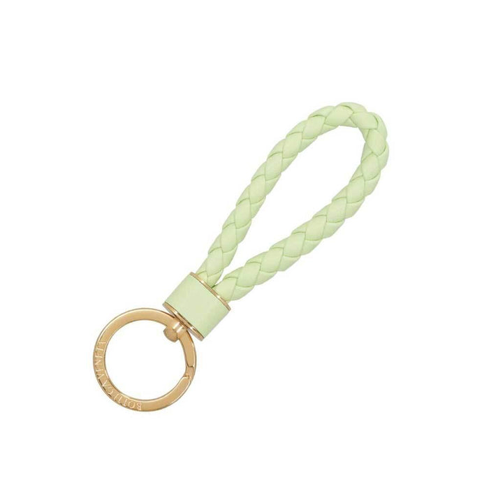 Bottega Veneta Intrecciato Leather Keyring Beige Keychain Accessory