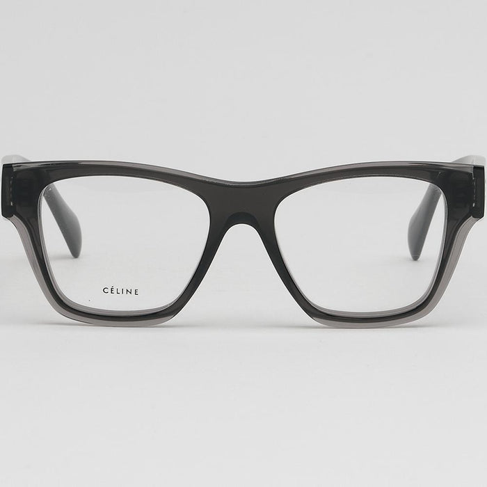 CELINE Transparent Gray Square Acetate Eyeglass Frames Unisex CL50014I 020
