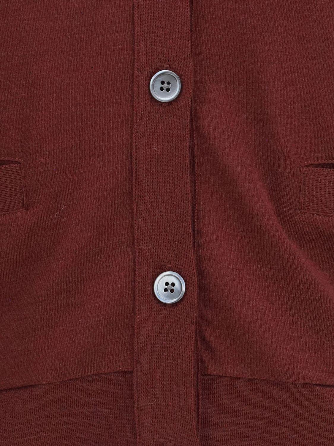 THOM BROWNE Wool Cashmere Cardigan Red Women