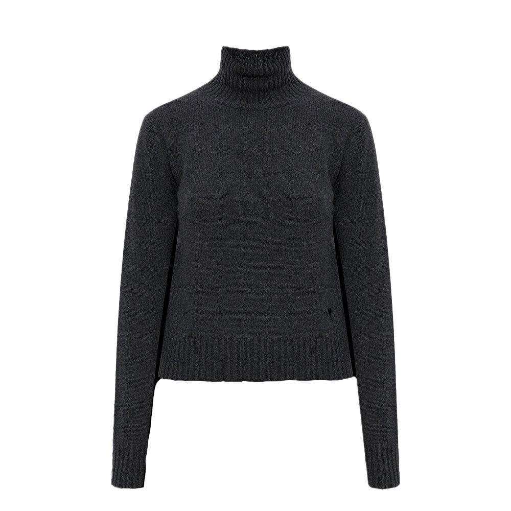 AMI Women’s Wool Turtleneck Knit Sweater FKS833 005 020