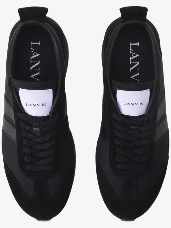 Lanvin Black Nylon Leather Low-Top Sneakers for Men FUSKBUMPNYLOH 2510