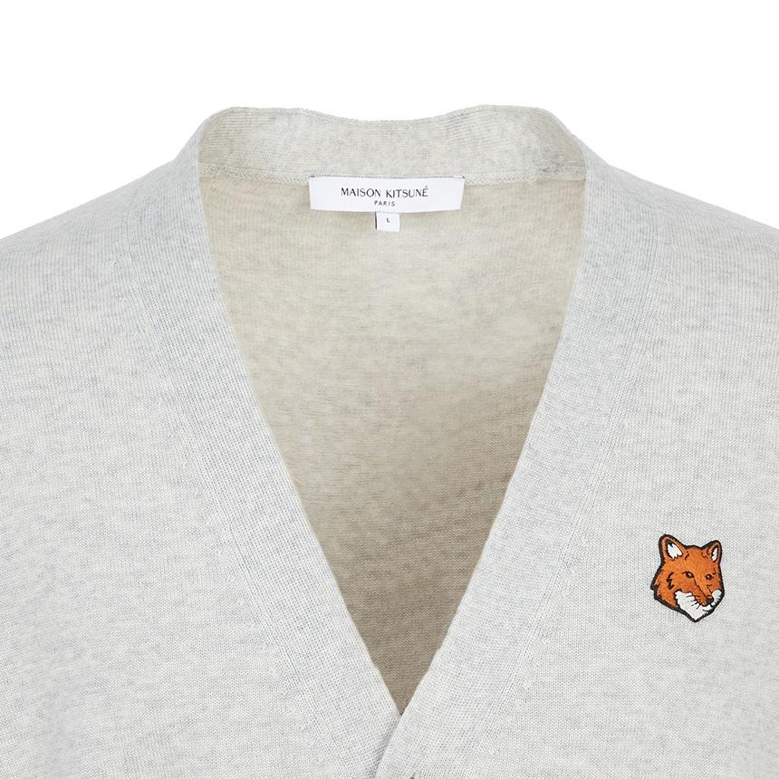 Maison Kitsune Fox Head Logo Wool Cardigan Men