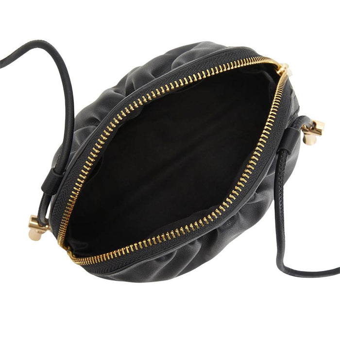 A.P.C. Ninon Small Drawstring Crossbody Bag Black Leather Women