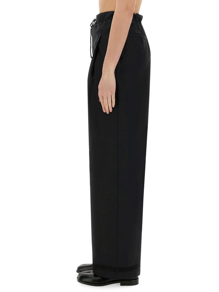 Maison Margiela Black Wool Blend Classic Trousers