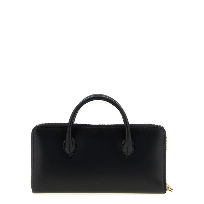 Comme des Garcons Handle Zip Long Wallet Black Leather Unisex