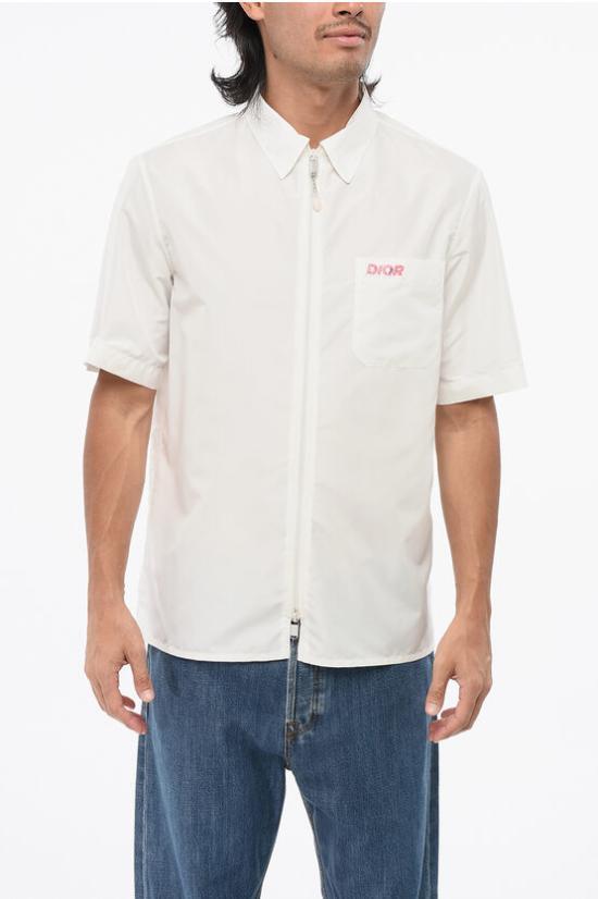 DIOR White Short Sleeve Shirt Men’s Cotton 483C564A5808030