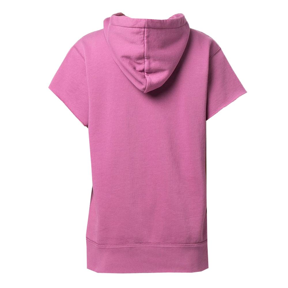 Isabel Marant Milesy Short Sleeve Hooded T-Shirt Beige Cotton