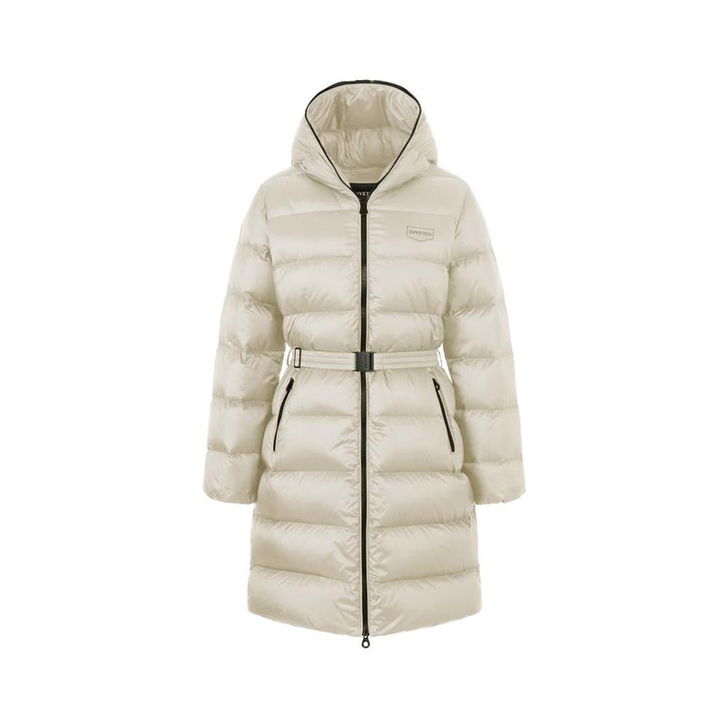 Duvetica Beige Logo Puffer Jacket Women’s Down Coat