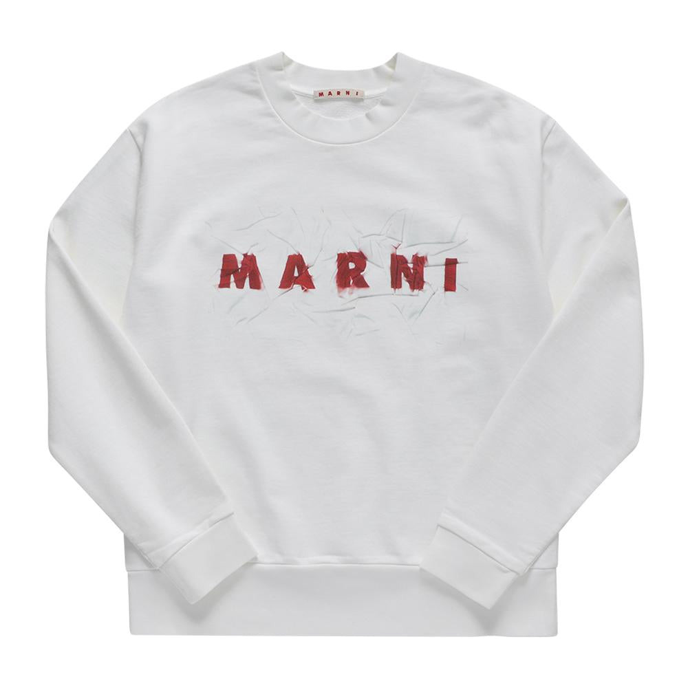 Marni Logo Crewneck Sweatshirt Men’s Black Cotton