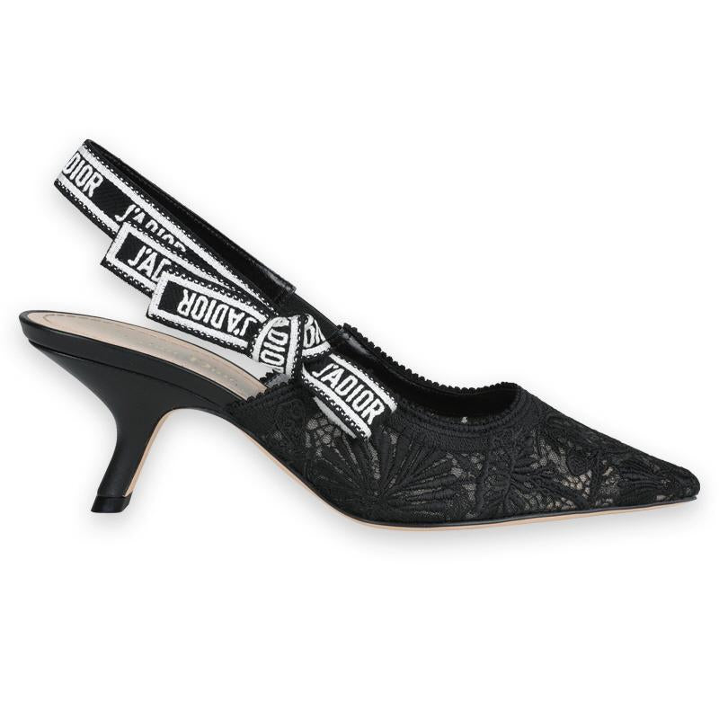 DIOR J’Adior Mesh Slingback Pumps Sandals Heels Black KCV038CDT 900