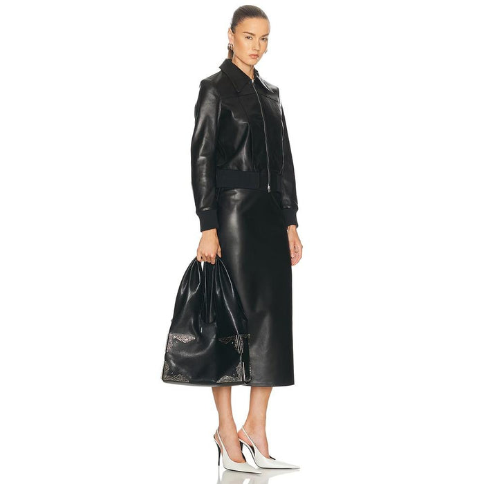 Maison Margiela Black Leather Medium Box Shoulder Bag
