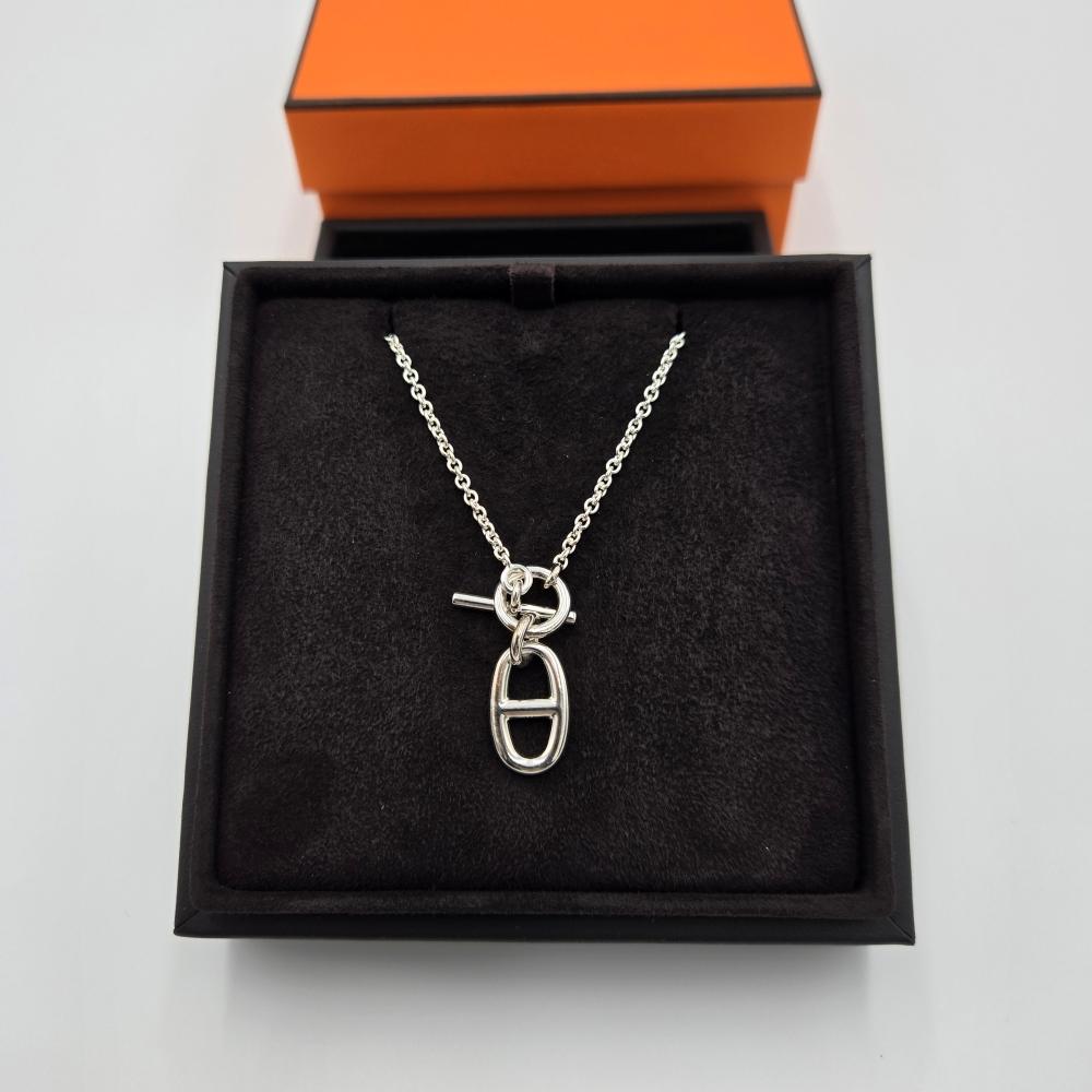 HERMES Chaine d’Ancre Silver Pendant Necklace H104141B00