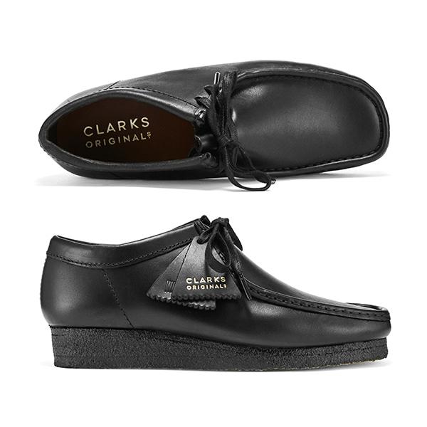 Clarks Black Leather Wallabee Men's Loafers 26155514